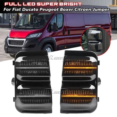 2X Intermitente de espejo retrovisor exterior Peugeot Boxer Fiat Ducato Citroen Jumper Foto 1 de 4
