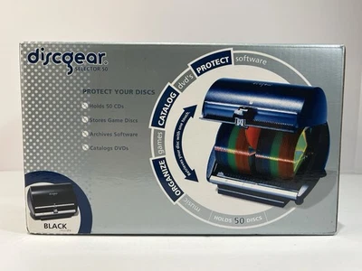 Discgear Selector 50 CD Negro DVD Juegos Organizador Soporte Protector Foto 1 de 3