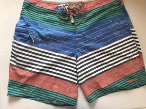 Patagonia Shorts Swim Trunk Boardshorts Size 35 Chevron Surfing Boogieboard - Picture 1 of 9