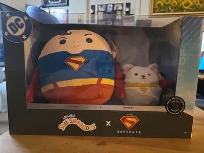 ¡NUEVO! Paquete de dos, Superman 2025, Squishmallows con Superman y Crypto Foto 1 de 4