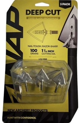 NAP DEEP-CUTS cabeça larga / 100 grãos / 1-1/16" diâmetro de corte / pacote com 3 NOVO! - Imagem 1 de 4