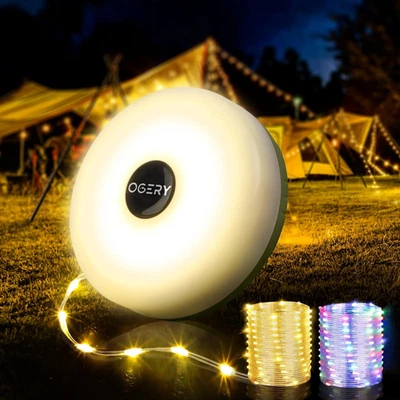 Camping String Lights, 4 in 1 Quick Storage 32.8FT Rechargeable Tent Lights Stri - Image 1 of 4