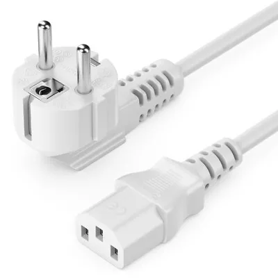 2m Stromkabel Kaltgerätekabel Netzkabel Kaltgeräte Strom Kabel C13 PC Computer - Bild 1 von 4