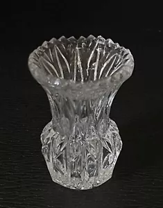 Vintage PRINCESS HOUSE Lead Crystal Toothpick Holder Clear Pineapple Cut 3.25” - Picture 1 of 4