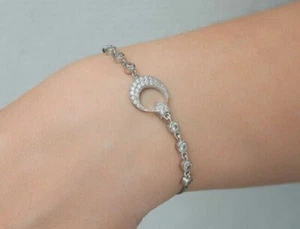 5CT Round Cut Lab-Created Diamond Women's Bracelet 14K White Gold Plated - Picture 1 of 3
