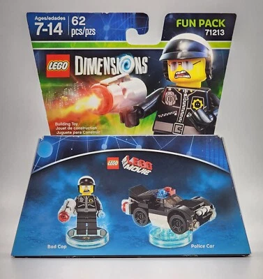 LEGO DIMENSIONS FUN PACK 71213 THE LEGO MOVIE BAD COP AND POLICE CAR 62 PIECES! - Image 1 of 4