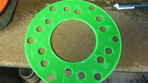 wheel templet, green, metric & SAE 6 lug, free shipping - Picture 1 of 1