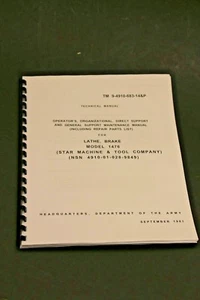 Star Machine 1476 Disc / 1400 Drum Brake Lathe Operation & Parts Manual - Picture 1 of 3