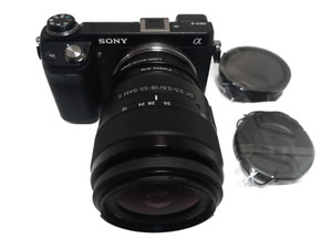 Sony E-mount adapted SONY 18-55 mm F/3.5-5.6 DT SAM Standard Zoom Lens
