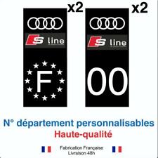Stickers autocollant plaque d'immatriculation Audi S LINE NOIR