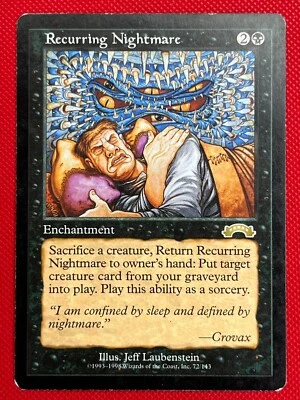 MTG 1X Recurring Nightmare X1 Exodus Magic - MP - Image 1 of 2
