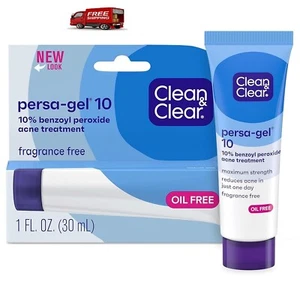 Clean & Clear Persa-Gel 10 Oil-Free Acne Spot Treatment Topical Pimple Cream - Picture 1 of 7