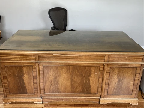 Vintage Antique Doten Dunton Executive Desk 1920’s 72x38x30” Cover