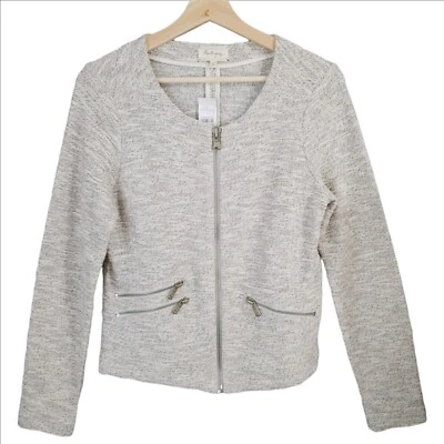 Blazer Lou and Gris Tweed Talla Pequeños Bolsillos Nuevo con Etiquetas Cremallera Completa Chaqueta Informal Moderna Foto 1 de 4