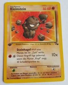Pokemon Karte Kleinstein 47/62 Fossil 1. Edition Deutsch MintNM unbespielt - Bild 1 von 2
