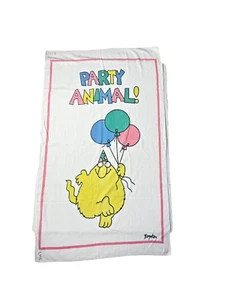 Lady Pepperell & Sandra Boynton Vintage Beach Towel Party Animal Novelty Retro - Picture 1 of 7