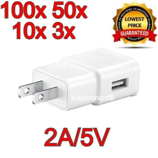 Lot 2A USB Wall Charger Plug Home Power Adapter For Samsung Android Phone LG HTC - Image 1 of 1