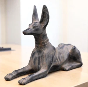 ANTIGÜEDADES EGIPCIAS ANTIGUAS ESTATUA EGIPCIA ÚNICA DIOS ANUBIS RITOS FUNERARIOS - Imagen 1 de 8