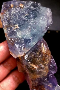 197g NATÜRLICHER fantastischer kubischer grün blauer FLUORIT QUARZ Kristall Innere Mongolei - Bild 1 von 7