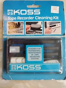 Nuovo in confezione vintage - Kit di pulizia testina registratore cassetta Koss e nastro 8 tracce - Foto 1 di 3