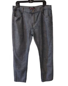 Old Skool Jeans Mens Size 38x30 Hip Hop Streetwear Embroidered Pockets - Picture 1 of 9