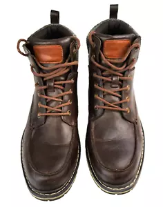 Sonoma Chukka Boots Mens 12 Brown Color Block Faux Leather Preppy Academic - Picture 1 of 9