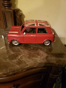 Classic British Mini Red Retro Car Tin Metal 29cm Length Collectible - Picture 1 of 5