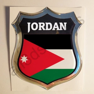 Sticker Jordan Emblem 3D Resin Domed Gel Jordan Flag Vinyl Decal Car Laptop - Picture 1 of 1