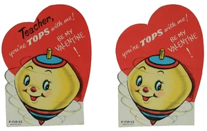 1950's Spinning Top You're Tops with Me! Be My Valentine! USA F715-12  - Picture 1 of 5