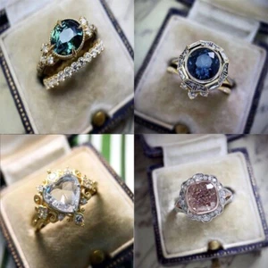 Multi-Element Animal Plant Size 5-13 Filled Women Rings Originality - Photo 1/14