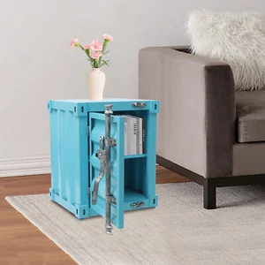 Industrial Style Side Table Locker Or Bedside Table Storage Cabinet/Coffee Table - Picture 1 of 19