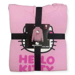 Hello Kitty Kid’s Pink Graphic Fleece Long Sleeve Pullover Hoodie Medium 8 - Picture 1 of 6