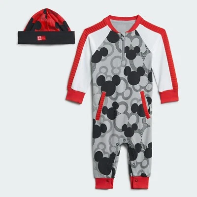 ADIDAS DISNEY MICKEY MOUSE 1ONESIE All IN ONE SLEEP SUIT AGE 12-24 MONTHS - Image 1 of 3
