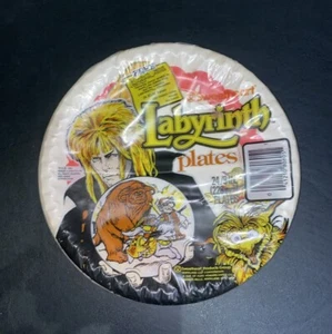 1986 "LABYRINTH" Henson & David Bowie SWEETHEART PAPIERTELLER neu versiegelt - Bild 1 von 2