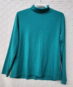 Damen Bluse Time & Tru XXXL (22) türkisblau mit dünnen Glitzerstreifen guter Zustand - Bild 1 von 7