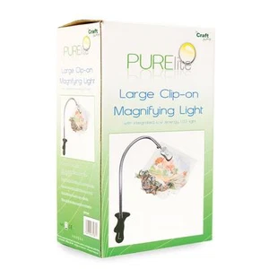 Natural Daylight Battery Operated Clip-on LED Magnifying Light Lamps Magnifiers - Picture 1 of 1