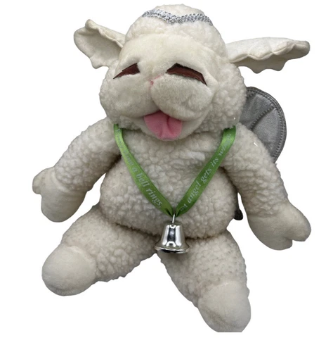 Vintage Baby Lamb Chop Puppet Christmas Angel Plush 1993 Shari Lewis 17" Plush Cover