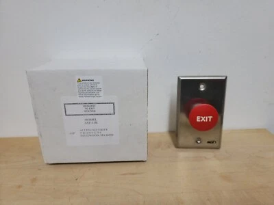 ACCESS CONTROL PRODUCTS NEW IN BOX ACCESS SECURITY ASP-14R COMMERCIAL EXIT PUSH BUTTON SWITCH ON/OFF RED