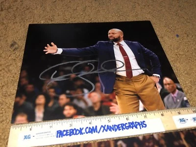 教练德里克·费舍签名亲笔签名 8 X 10 照片洛杉矶湖人队 — 第 1/4 张图片