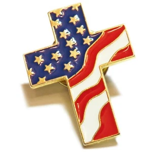 Pin cruz bandera americana - Imagen 1 de 9