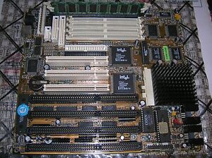 MB-8500TVD-A  AT System Computer Motherboard Biostar 4 ISA SLOTS Ram CNC DOS 