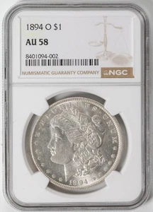 1894-O Morgan Silver Dollar Silver Coin NGC AU-58 ** Key Date New Orleans Issue! - Picture 1 of 4