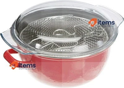 Ibili Korinto Frittura Set, Rosso/Trasparente/Argento, 24 X 12.5 CM Fryer - Immagine 1 di 4