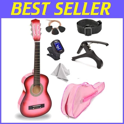 30" Kids Guitar Pink w/ Accessories - Image 1 of 4