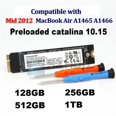NEW 128GB 256GB 512GB 1TB For Apple MacBook Air 11" A1465 13” A1466 Mid 2012 - Image 1 of 4