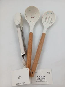 Hobby Lobby Küche Konfetti Silikon Holz Zange Schlitz Löffel Schöpfkelle 3 Stück - Bild 1 von 10