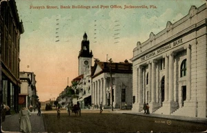 Jacksonville,FL Forsyth Street,Bank Buildings & Post Office Duval County Florida - Picture 1 of 2