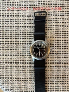 2 cinture incluse Hamilton Khaki Field Auto Nero - Foto 1 di 8