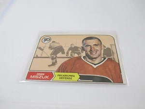 Tarjeta de hockey vintage Topps 1968-69 John Miszuk Philadelphia Flyers NHL - Imagen 1 de 2