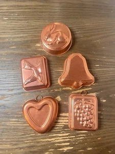Set Stampi Vintage Mini Specchio Coppertone Gelatina Targhe da Parete 3” Set di 5 - Foto 1 di 8